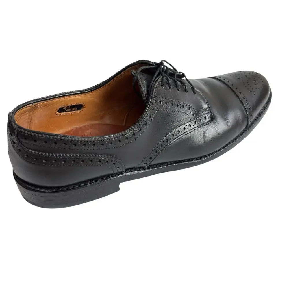 Allen Edmonds Lexington Leather Shoes Men's Size 11 AAA Black Wingtip Oxford